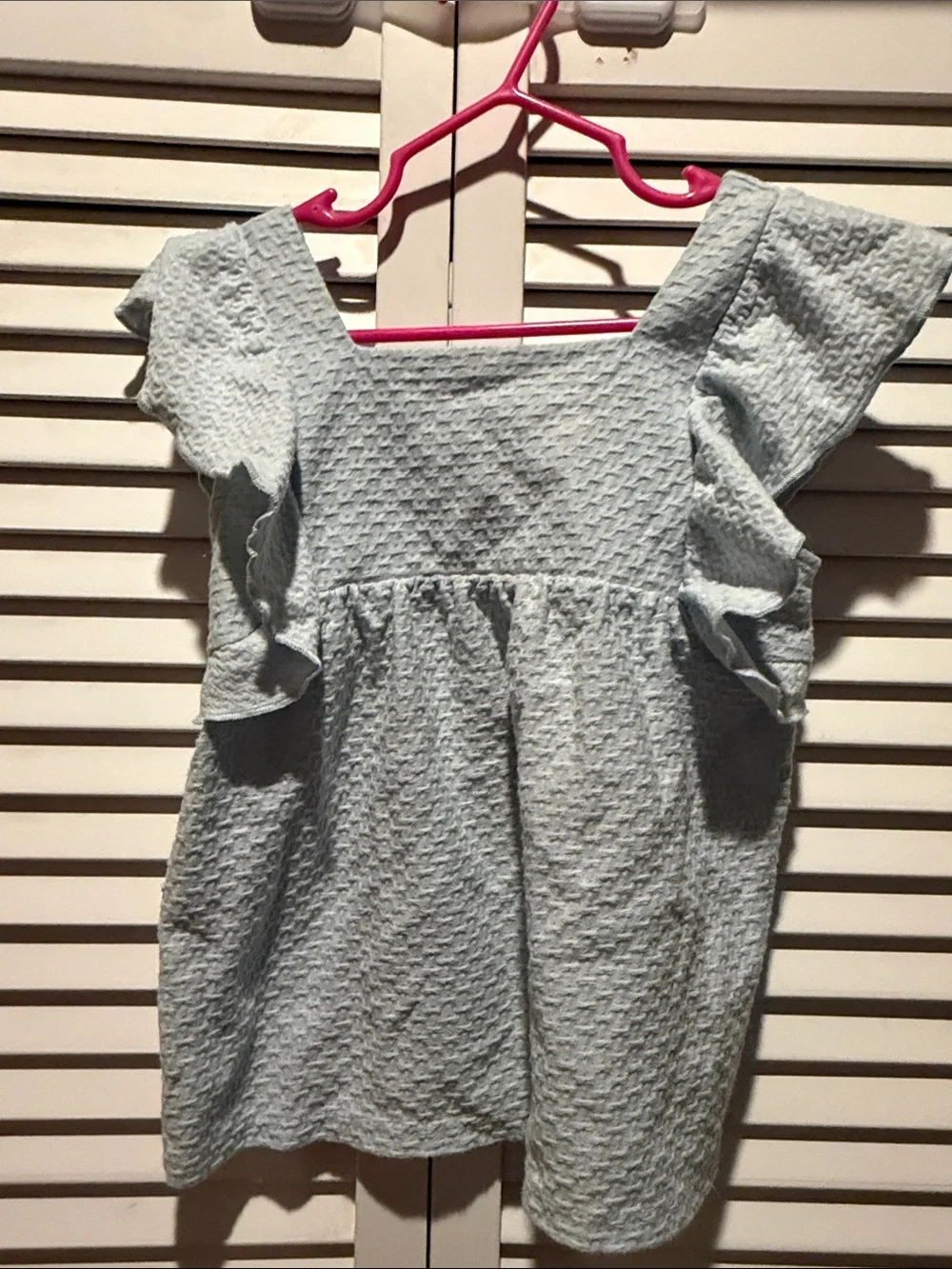 Light Blue Ruffle-Trim Kids Matching Set